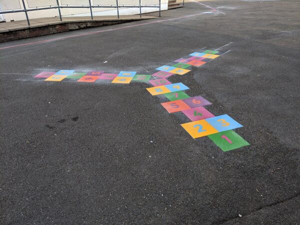 3 Way Hopdcotch 300mm Playground Marking