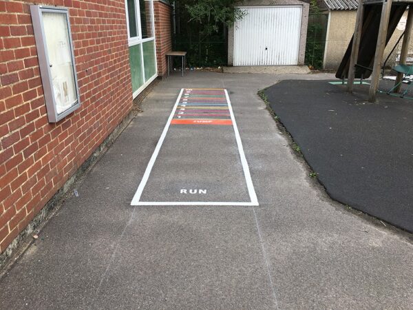 Long Jump Playground Marking