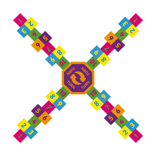 Playground-Marking-4-Way-Hopscotch-300mm