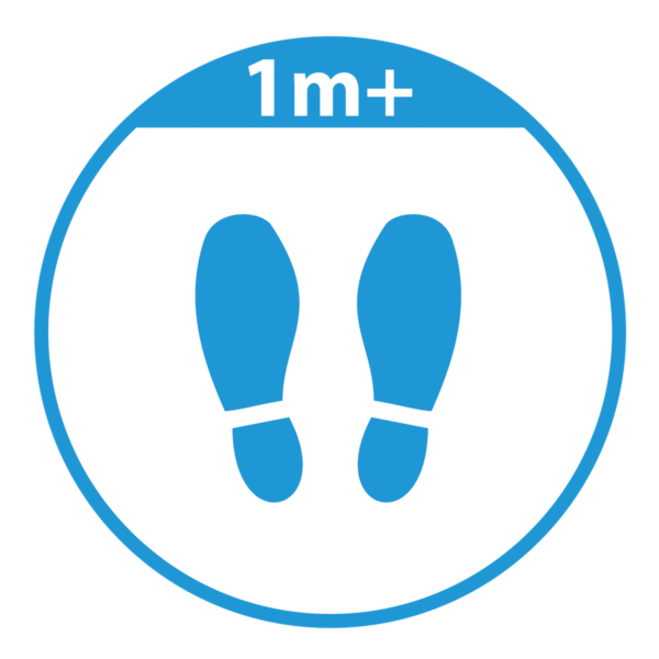Playground Marking White Footprints 1m Social Distance Marker