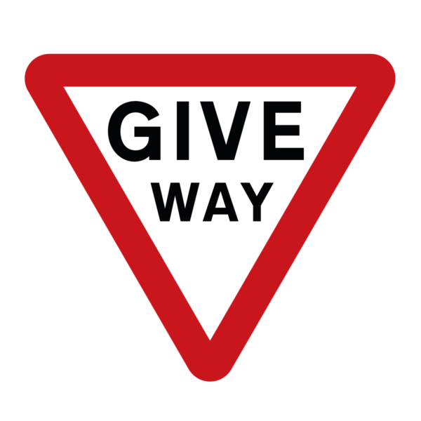 Give Way Warning Sign