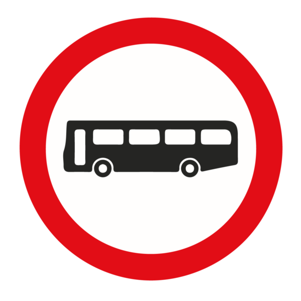 No Buses Sign