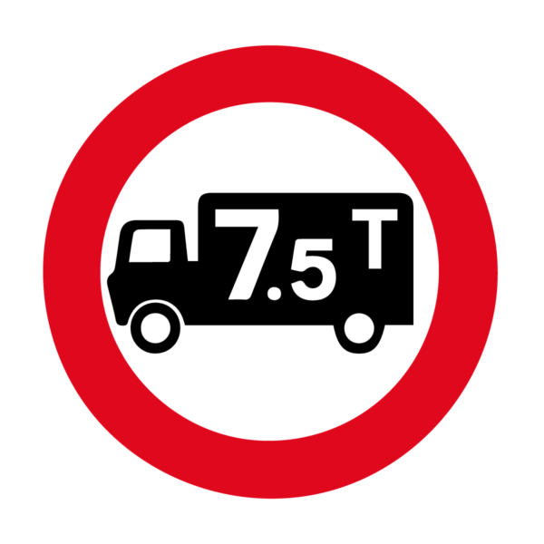 No Goods Vehicles Sign