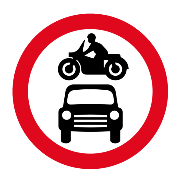 No Motor Vehicles Sign