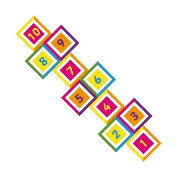 Playground-Marking-Outline-Hopscotch-With-Solid-Squares