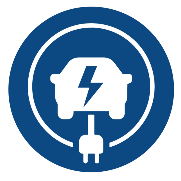 Electric Car Symbol G Blue Circle