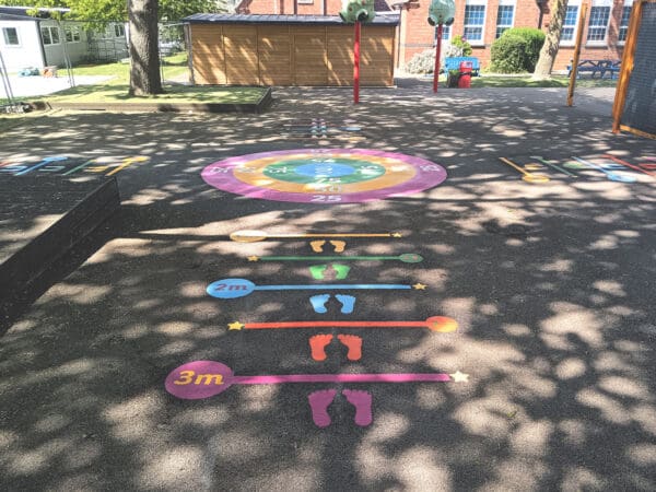 Finedon-Junior-School-4-Way-Target-Playground-Marking