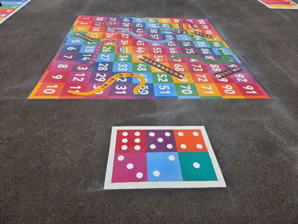 Snakes-&-Ladders-1-100-Solid-and-Dice-Playground-Marking