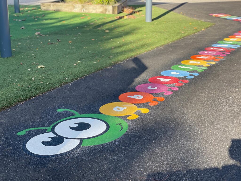A-Z-Caterpillar-Playground-Marking