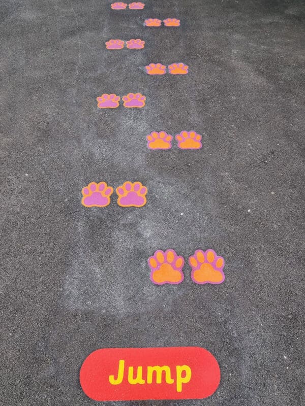 Paw-Print-Jump-Station-Playground-Marking